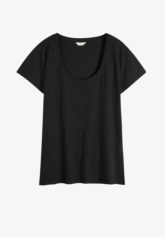 Hari Scoop Neck Cotton Slub T-Shirt 7 Hari Scoop Neck Cotton Slub T-Shirt - Image 5