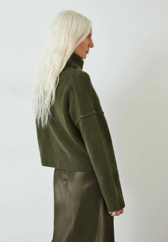 Meryll Crop Wool Blend Roll Neck Jumper 5 Meryll Crop Wool Blend Roll Neck Jumper - Image 3