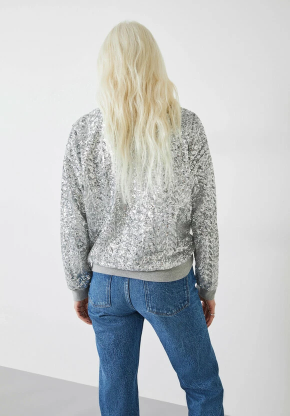 Silver Sequin Sweatshirt 5 Silver Sequin Sweatshirt - Image 3