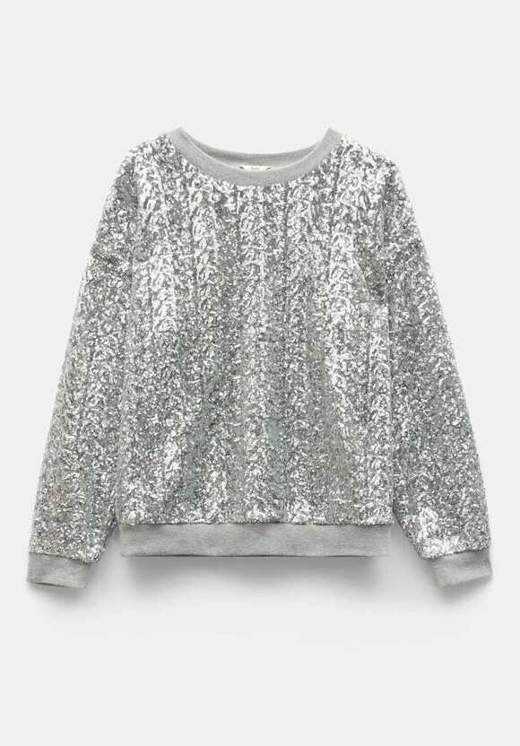 Silver Sequin Sweatshirt 7 Silver Sequin Sweatshirt - Image 5