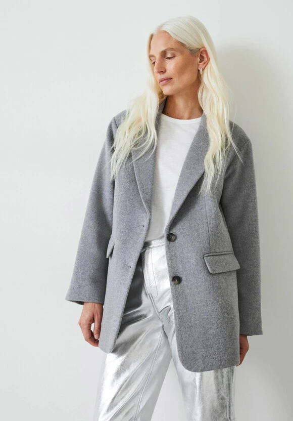Jayde Wool Blend Blazer Coat 3 Jayde Wool Blend Blazer Coat