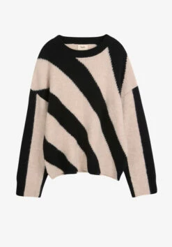 Georgie Diagonal Stripe Wool Blend Jumper -TrendyLuxe Store 009236 0456 07