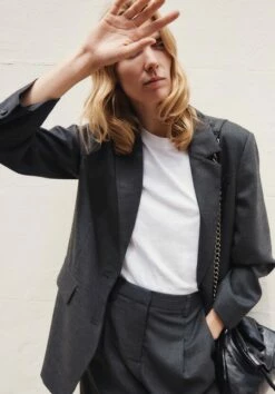 Carla Tailored Wool Blend Blazer