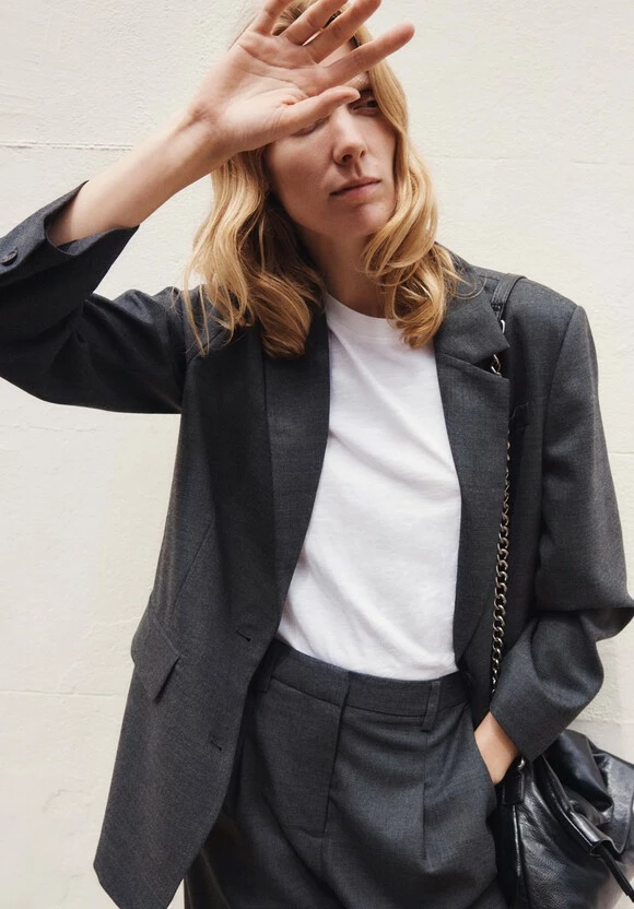 Carla Tailored Wool Blend Blazer 3 Carla Tailored Wool Blend Blazer