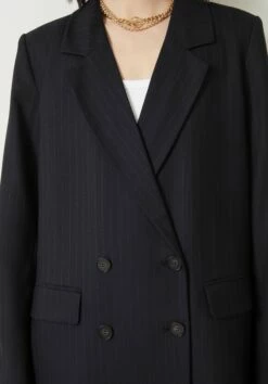 Double Breasted Pinstripe Wool Blend Blazer -TrendyLuxe Store 009383 1659 04