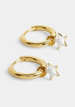 Ellie Enamel Star Hoop Earring