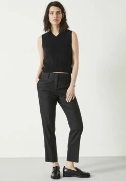 Amanda Cropped Suit Wool Blend Trousers