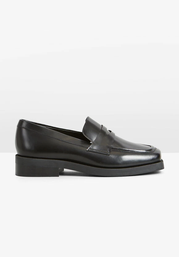 Neesha Leather Square Toe Loafers 3 Neesha Leather Square Toe Loafers