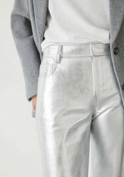 Silver Leather Trousers -TrendyLuxe Store 009647 2892 04