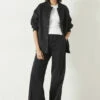 Camille Flat Front Cotton Trousers