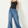 Lya Pleated Wide-Leg Jeans