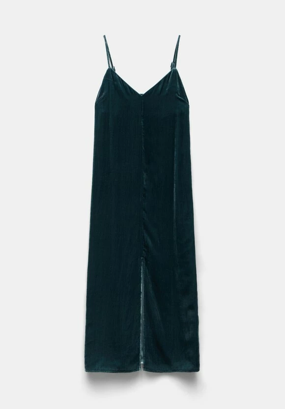 Leila Split Velvet Midi Dress 7 Leila Split Velvet Midi Dress - Image 5