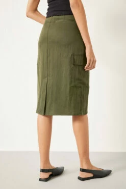 Amba Knee Length Cargo Skirt -TrendyLuxe Store 009787 2016 03