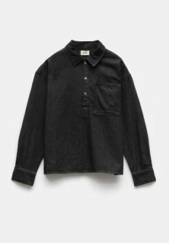Deanna Washed Black Denim Overshirt -TrendyLuxe Store 009874 2826 07 3