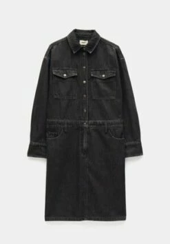 Deanna Washed Black Denim Overshirt -TrendyLuxe Store 010050 2826 07 9