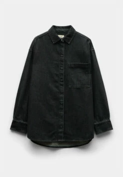 Deanna Washed Black Denim Overshirt -TrendyLuxe Store 010572 2826 07 5